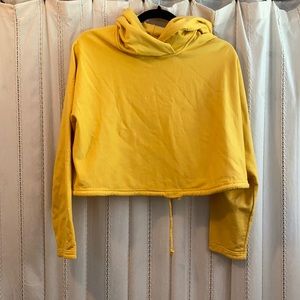 Lululemon “the lab” cropped yellow hoodie size 8